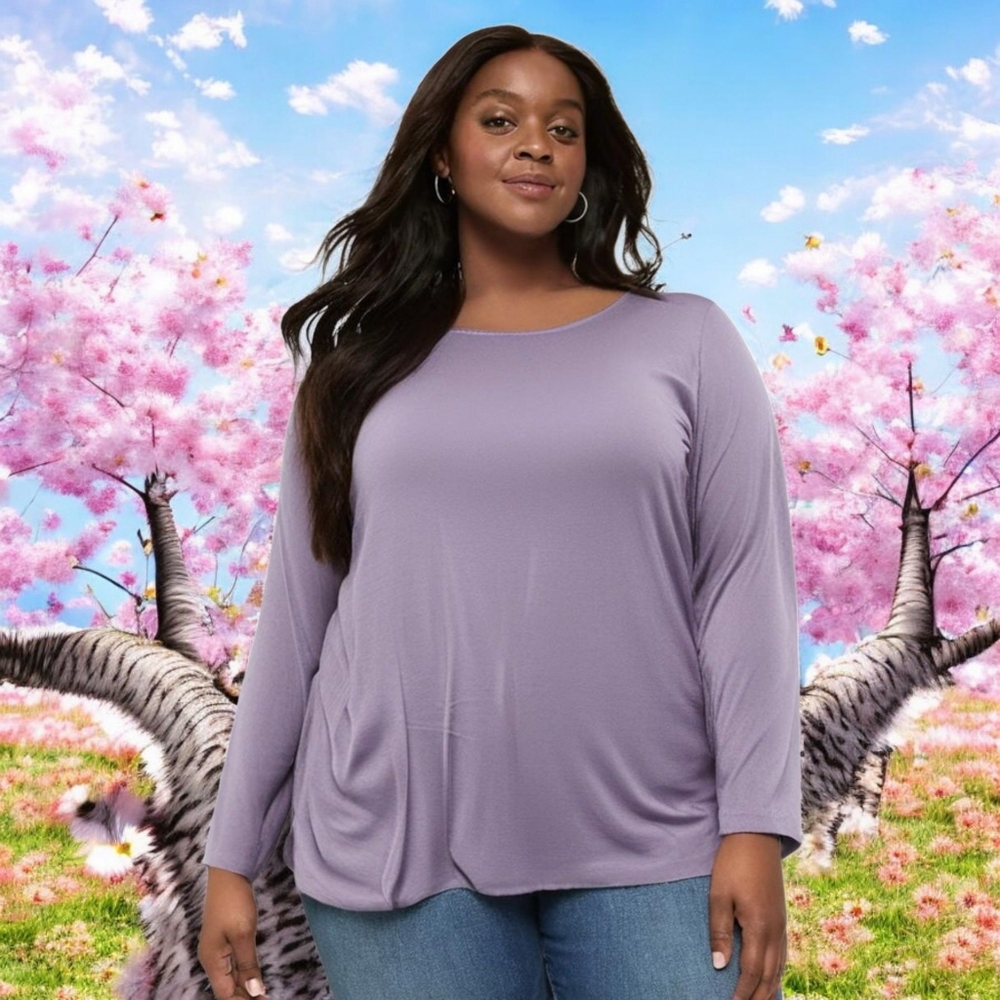 Lane Bryant purple long sleeve tee